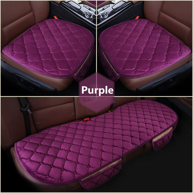 3Pcs/Set  Square Style Luxurious Warm Car Seat Cover