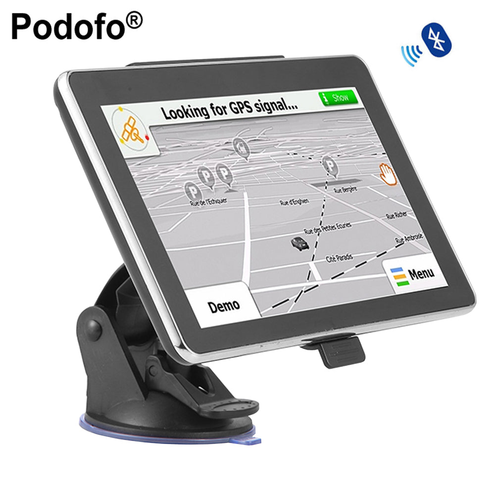 Podofo 7" Touch Screen  Car GPS  SAT NAV 4GB 8GB CE6 Bluetooth Handsfree