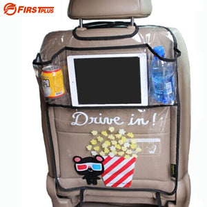 Car Back Seat Protector Kicking Mat For Kids  Organizer For Ipad and Drink
