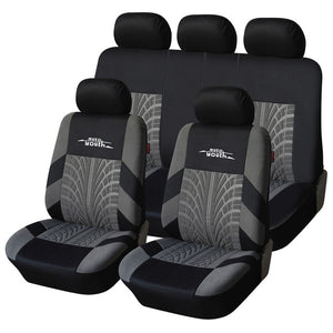 Stylish Car Seat Covers Set Universal Fit Most Cars ,Tire Track Detail