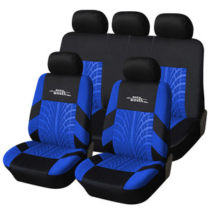Stylish Car Seat Covers Set Universal Fit Most Cars ,Tire Track Detail